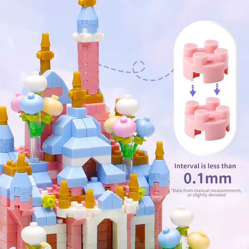 Mini Castle Building Blocks Set 556 Pieces - 3D Fairy Tale Palace Construction Toy Kids 6+ DIY Architecture Gift