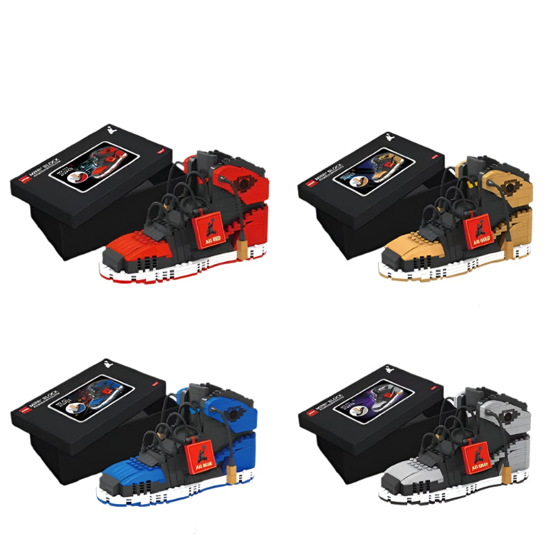 Basketball Sneaker Building Blocks Set - STEM  Construction Toy for Kids Ages 6+ - DIY Assembly Kit