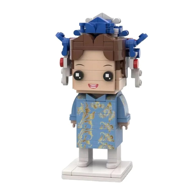 Character Building Block Figure Set -  DIY Assembly Toy - Ages 8+ - 1:12 Scale Model - ABS Plastic Construction Kit