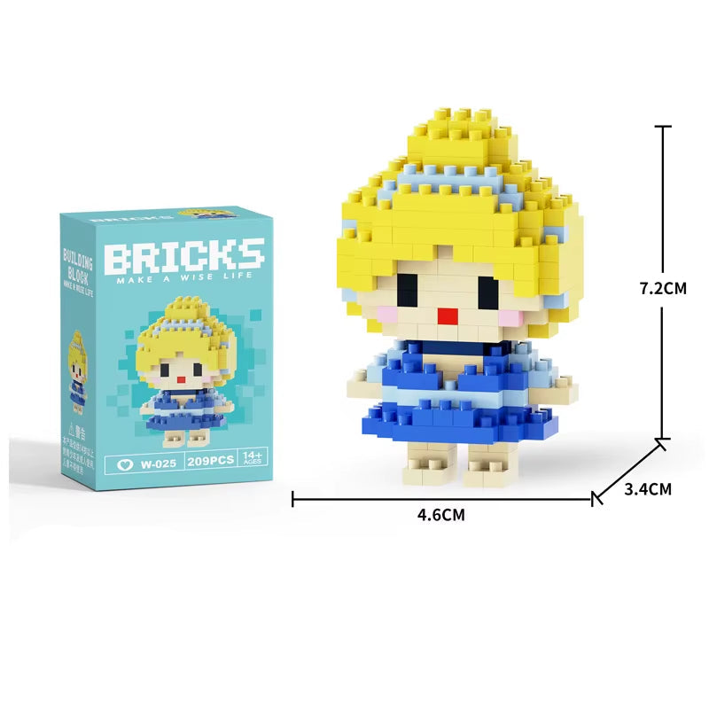 Mini Building Block Figures Collection Set - Collectible Character Construction Toys Ages 5+