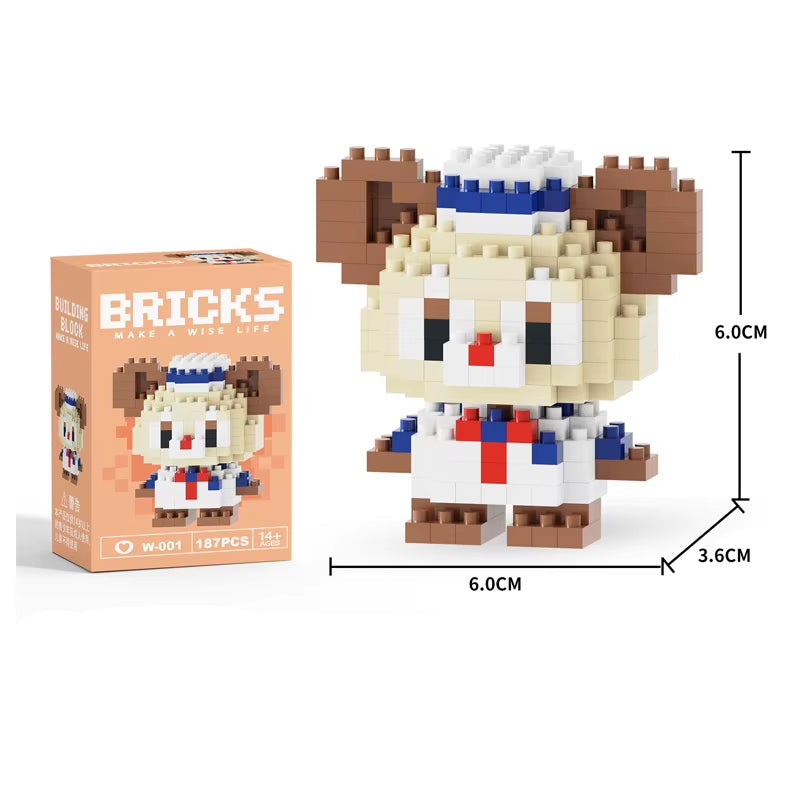 Mini Building Block Figures Collection Set - Collectible Character Construction Toys Ages 5+
