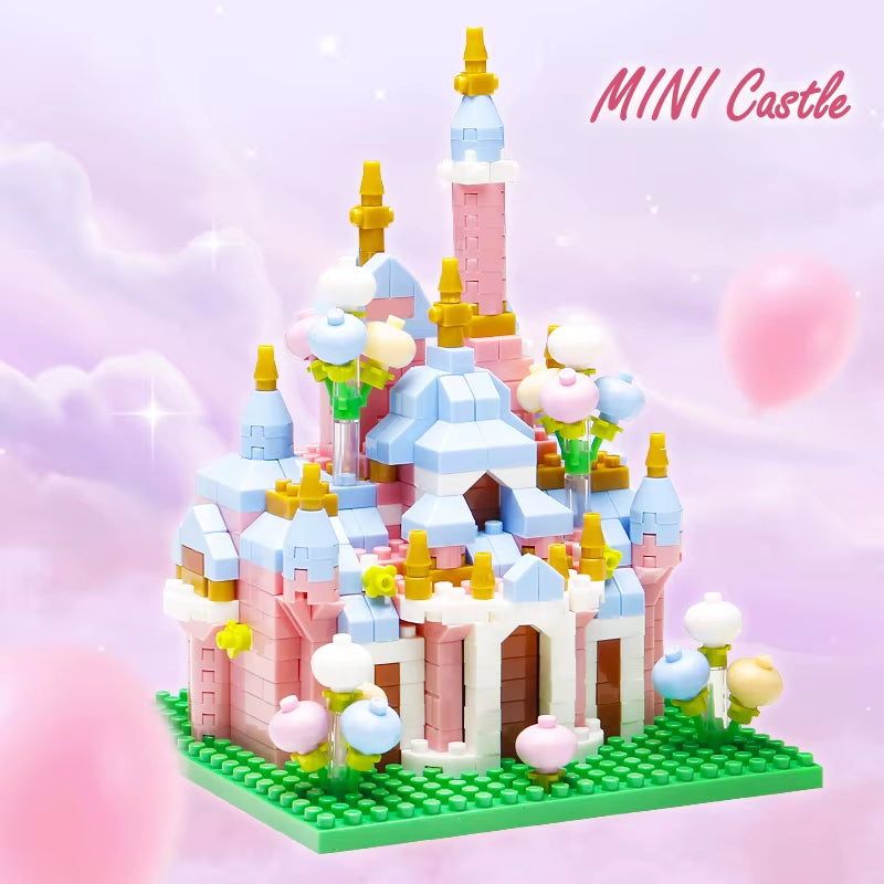 Mini Castle Building Blocks Set 556 Pieces - 3D Fairy Tale Palace Construction Toy Kids 6+ DIY Architecture Gift