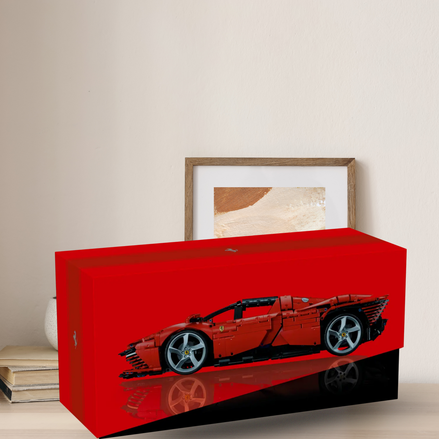 Classic Sports Car Building Set - 3778 Pieces Red Supercar Model Kit for Adults 18+ - Premium Construction Blocks with Working Engine