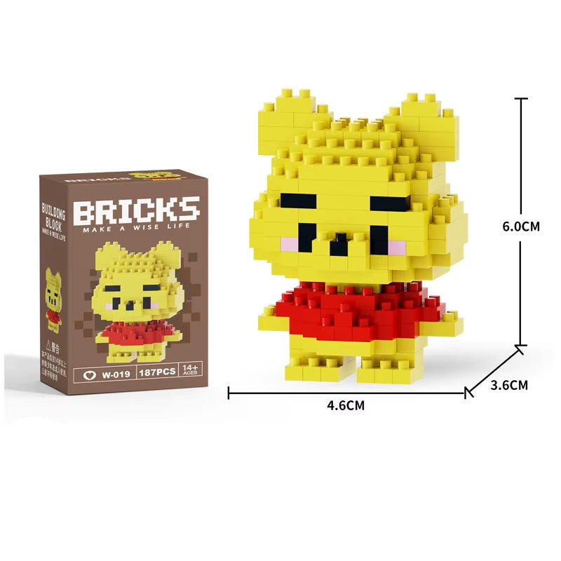 Mini Building Block Figures Collection Set - Collectible Character Construction Toys Ages 5+