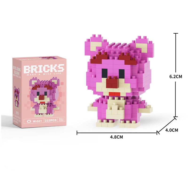 Mini Building Block Figures Collection Set - Collectible Character Construction Toys Ages 5+