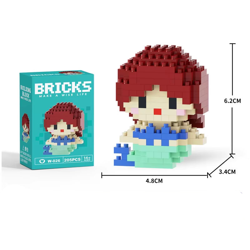 Mini Building Block Figures Collection Set - Collectible Character Construction Toys Ages 5+