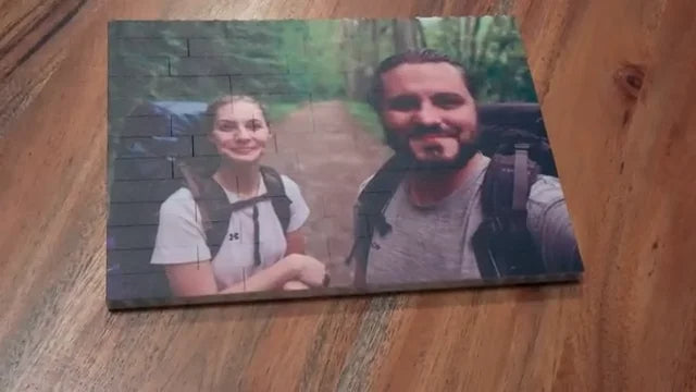 Custom Photo Building Block Puzzle - Personalized Memory Brick Set - 30 Pieces - Ages 8+ - UV Printed Design - Rectangle or Heart Shape