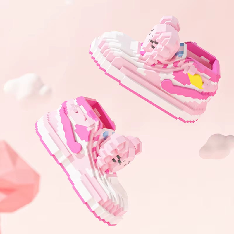 Building Block Sneaker Shoes Set - DIY Construction Toy - Ages 5-7 -  STEM Activity - Non-Toxic ABS Plastic