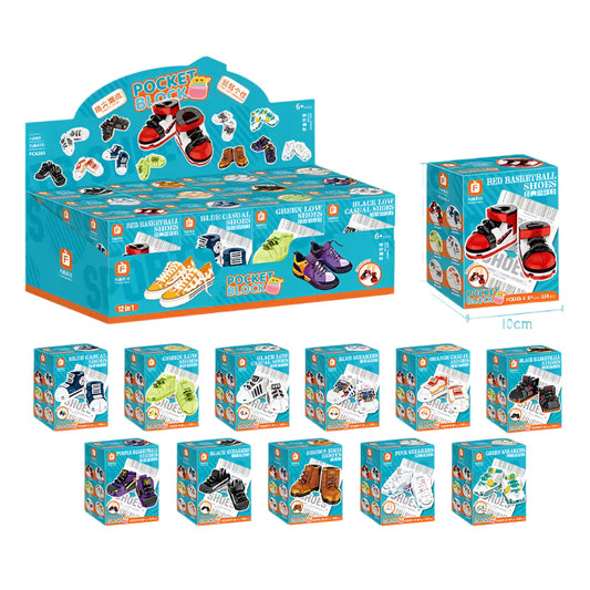 Mini Sports Sneaker Building Blocks Set -  STEM Toy for Kids Ages 6+ - 150+ Pieces Construction Kit