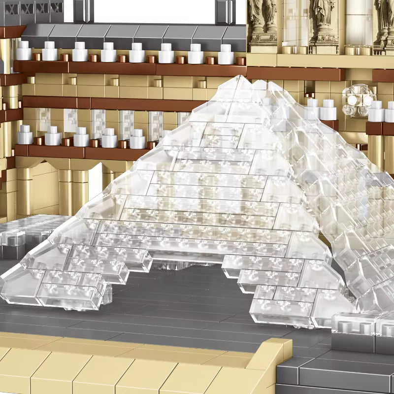 Louvre Museum Building Blocks Set - Famous Monument Mini Architecture Toy Kids 6+ Educational STEM Gift 800+ Pieces