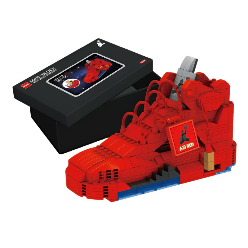 Basketball Sneaker Building Blocks Set - STEM  Construction Toy for Kids Ages 6+ - DIY Assembly Kit