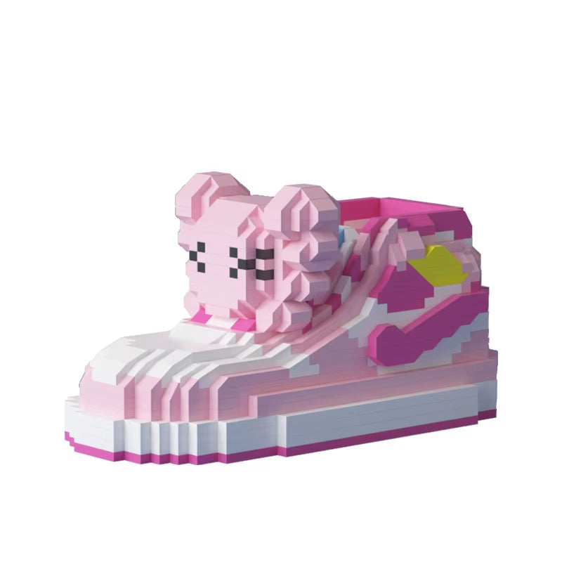 Building Block Sneaker Shoes Set - DIY Construction Toy - Ages 5-7 -  STEM Activity - Non-Toxic ABS Plastic
