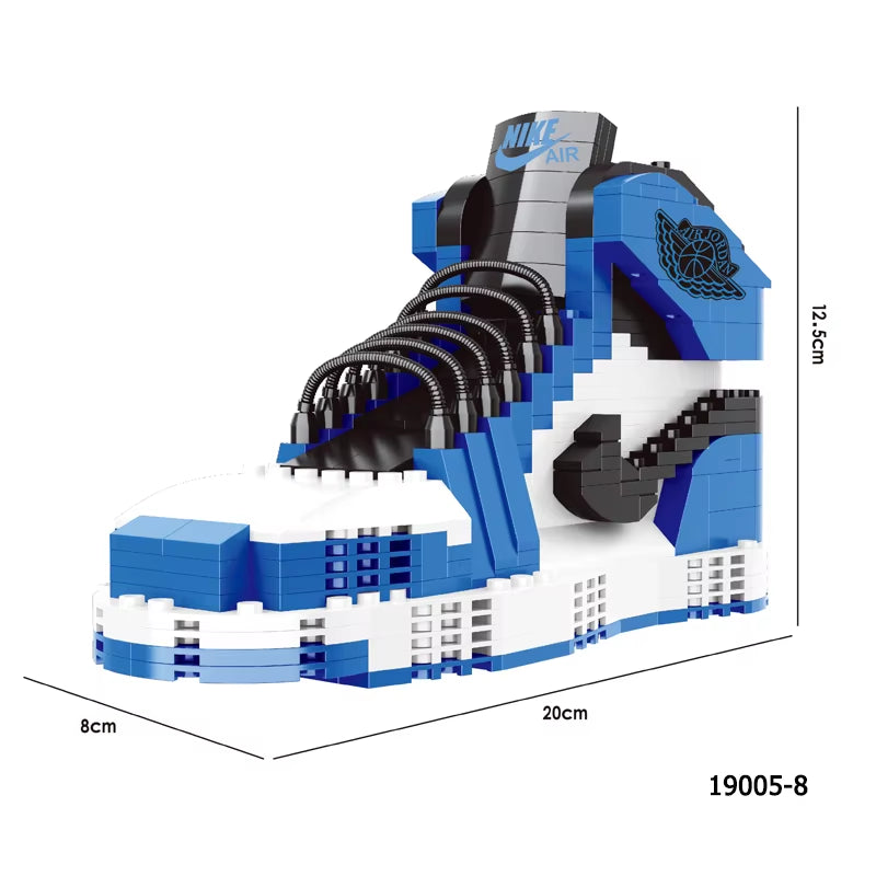 Nano Building Blocks Basketball Sneaker Set 420 Pieces - Advanced Construction Kit for Ages 14+ Teens Adults