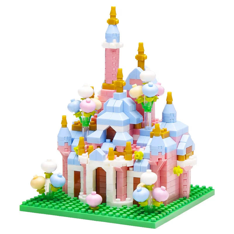 Mini Castle Building Blocks Set 556 Pieces - 3D Fairy Tale Palace Construction Toy Kids 6+ DIY Architecture Gift