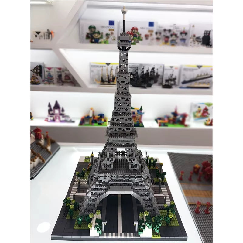 3D Micro Building Blocks Eiffel Tower Model Set -  Architecture Construction Kit Ages 14+