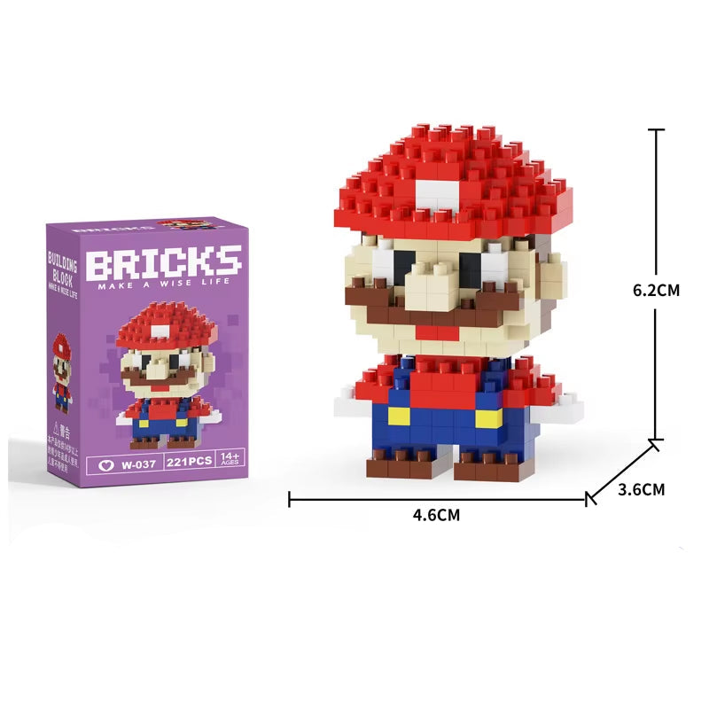 Mini Building Block Figures Collection Set - Collectible Character Construction Toys Ages 5+