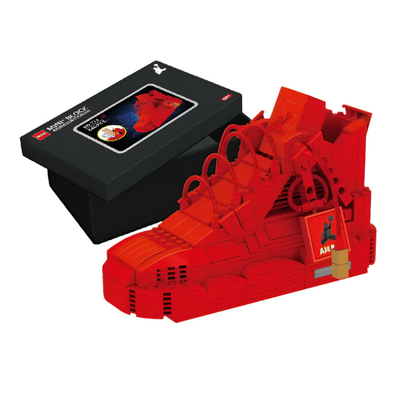 Basketball Sneaker Building Blocks Set - STEM  Construction Toy for Kids Ages 6+ - DIY Assembly Kit
