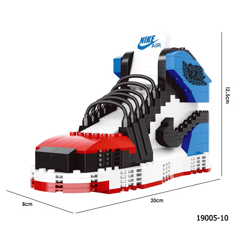 Nano Building Blocks Basketball Sneaker Set 420 Pieces - Advanced Construction Kit for Ages 14+ Teens Adults