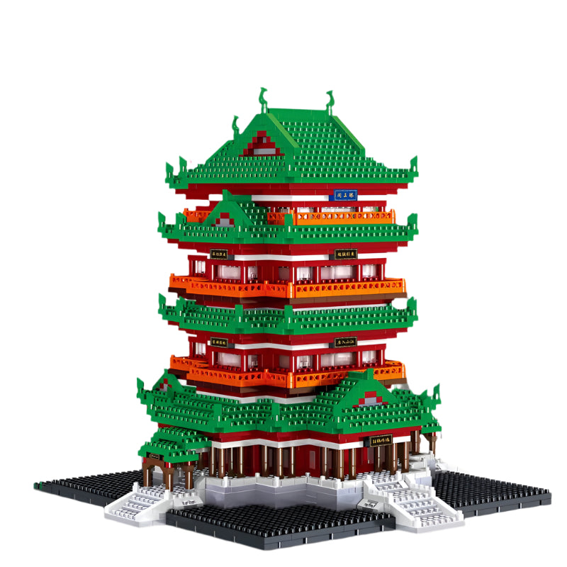 Four Great Towers of China Building Set - Famous Chinese Architecture Model Kit Kids 6+ Cultural Landmark Construction Toy