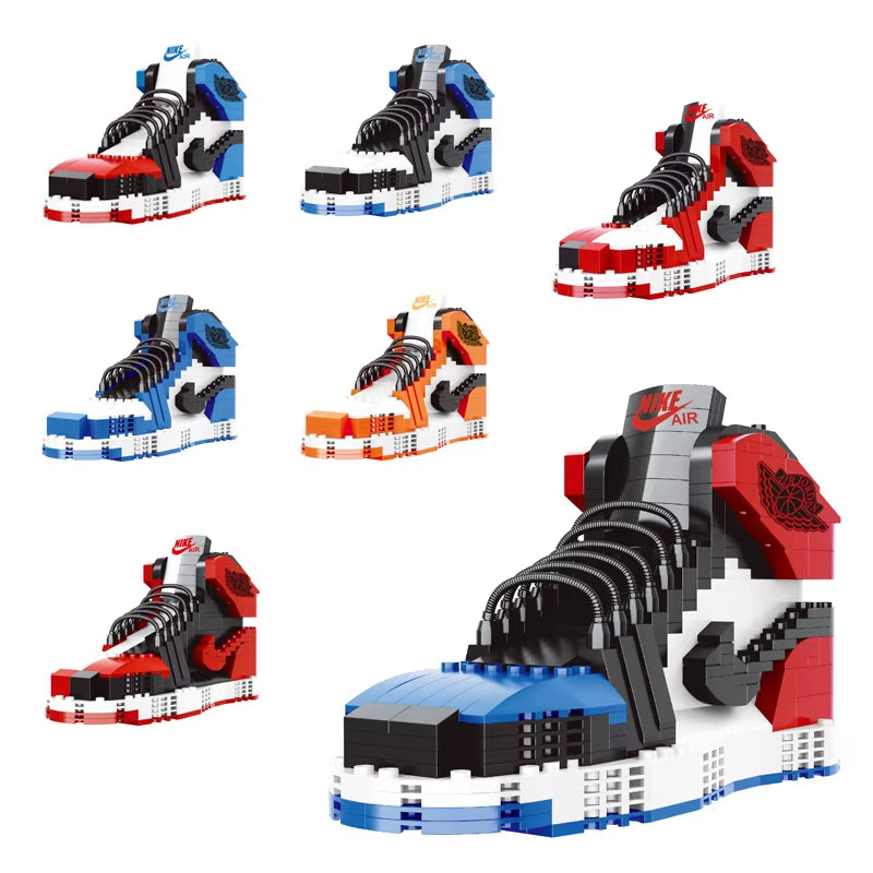 Nano Building Blocks Basketball Sneaker Set 420 Pieces - Advanced Construction Kit for Ages 14+ Teens Adults