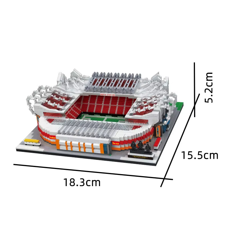Old Trafford Stadium Building Blocks Set - 3D Soccer Field Model Kit Kids 14+  Football Stadium Construction Toy