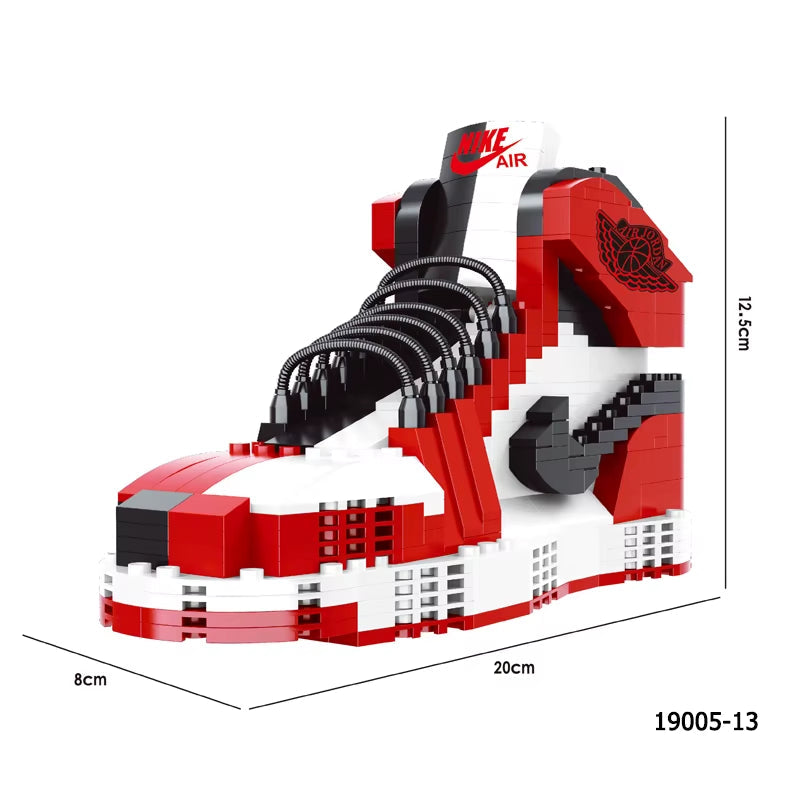 Nano Building Blocks Basketball Sneaker Set 420 Pieces - Advanced Construction Kit for Ages 14+ Teens Adults