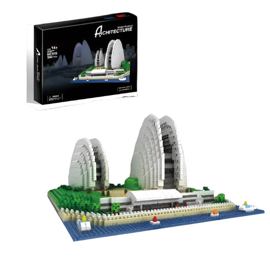 Mini Building Blocks Famous Landmarks Set - Big Ben Sydney Opera House Cathedral Bridge 3D Architecture Puzzle Models Ages 14+