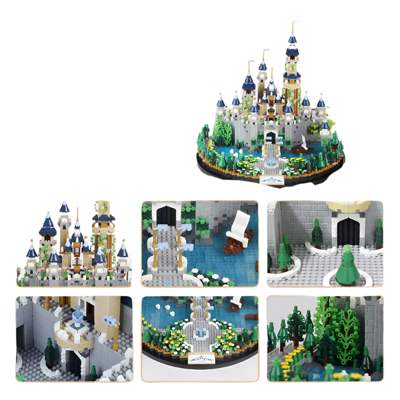Fairy Tale Castle Micro Bricks Set - Adult Building Kit Intricate Details Premium Architecture Model Collectors 14+