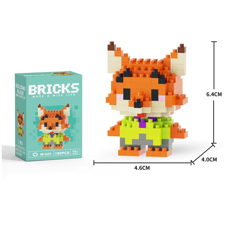 Mini Building Block Figures Collection Set - Collectible Character Construction Toys Ages 5+