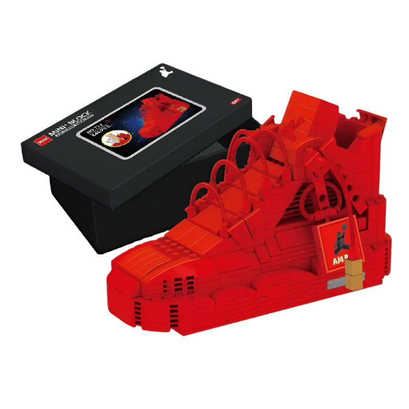 Basketball Sneaker Building Blocks Set - STEM  Construction Toy for Kids Ages 6+ - DIY Assembly Kit