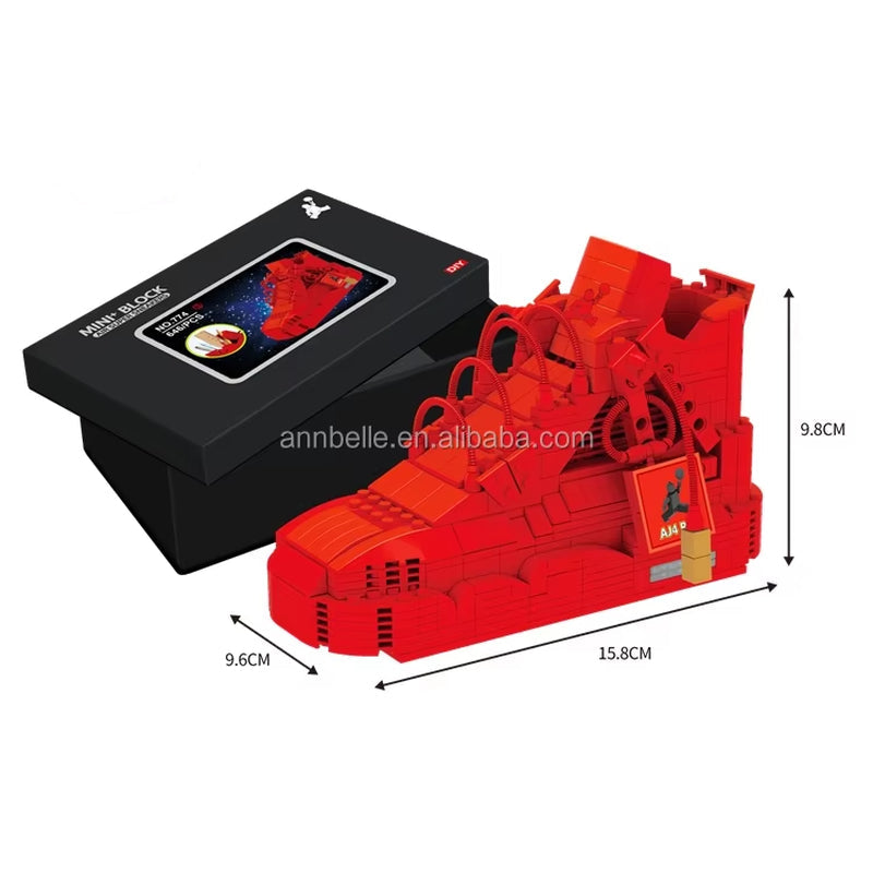 Basketball Sneaker Building Block Set -  Shoe Model Construction Toy Ages 6+