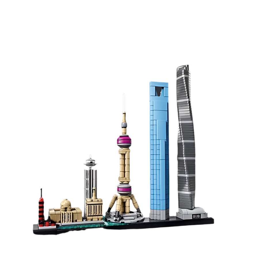 City Skyline Building Blocks Set - Urban Architecture Construction Kit Ages 14+ Desktop Display Model Creative Building Toy