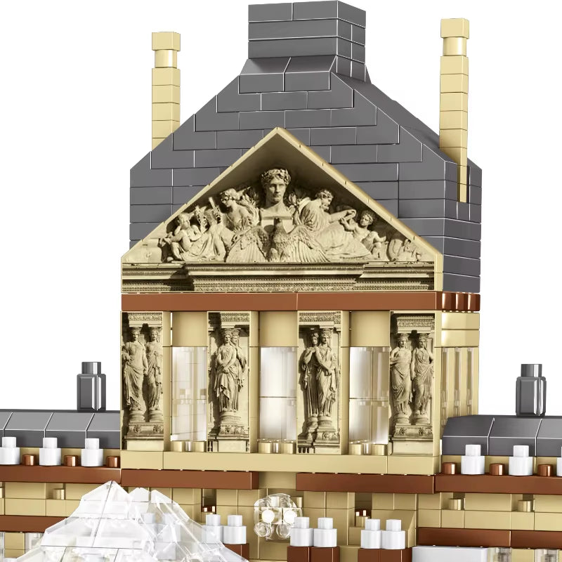 Louvre Museum Building Blocks Set - Famous Monument Mini Architecture Toy Kids 6+ Educational STEM Gift 800+ Pieces