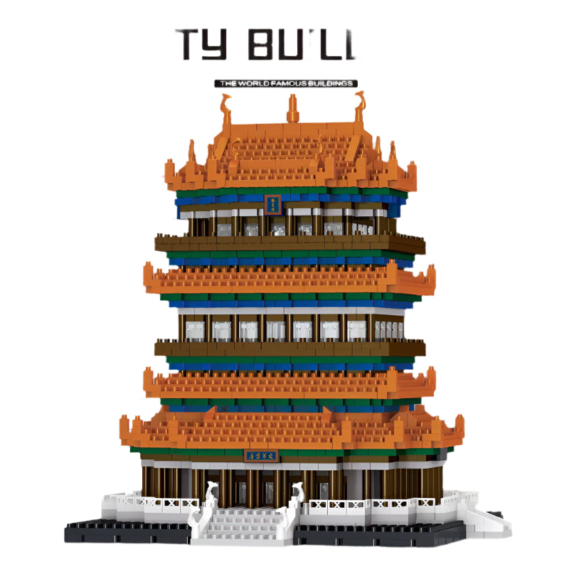Four Great Towers of China Building Set - Famous Chinese Architecture Model Kit Kids 6+ Cultural Landmark Construction Toy