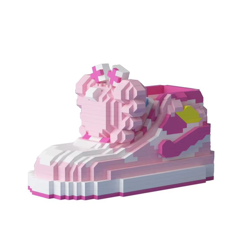 Building Block Sneaker Shoes Set - DIY Construction Toy - Ages 5-7 -  STEM Activity - Non-Toxic ABS Plastic