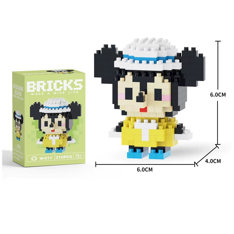 Mini Building Block Figures Collection Set - Collectible Character Construction Toys Ages 5+