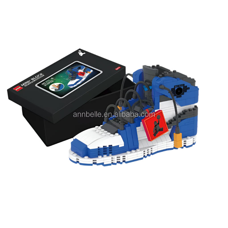 Basketball Sneaker Building Blocks Set - 432 Piece DIY Model Kit - Panda Style Design - Ages 8+ - Gift Box Included