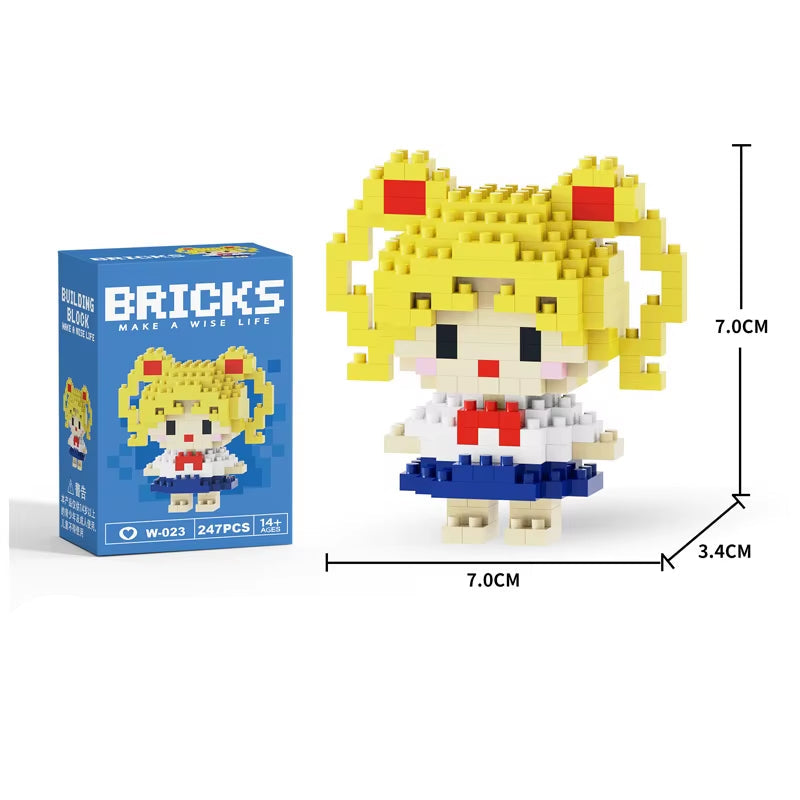 Mini Building Block Figures Collection Set - Collectible Character Construction Toys Ages 5+
