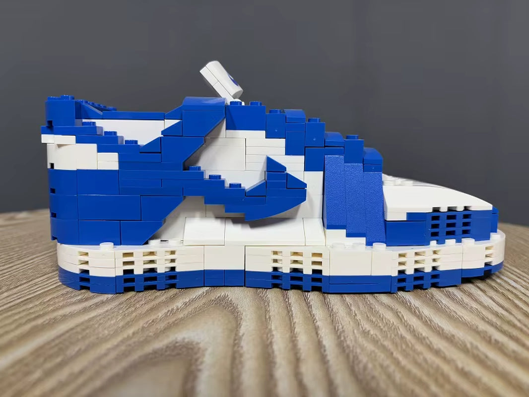 Custom Sneaker Building Blocks Set - 3D Shoe Model Construction Toy - Ages 8+ - DIY  Block Kit - 1:12 Scale