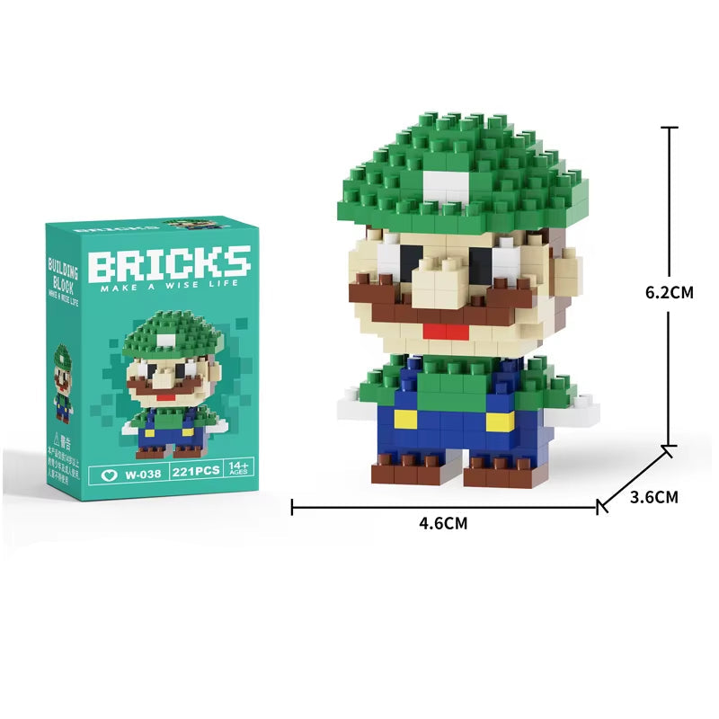 Mini Building Block Figures Collection Set - Collectible Character Construction Toys Ages 5+