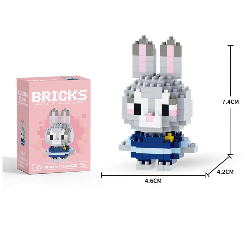 Mini Building Block Figures Collection Set - Collectible Character Construction Toys Ages 5+