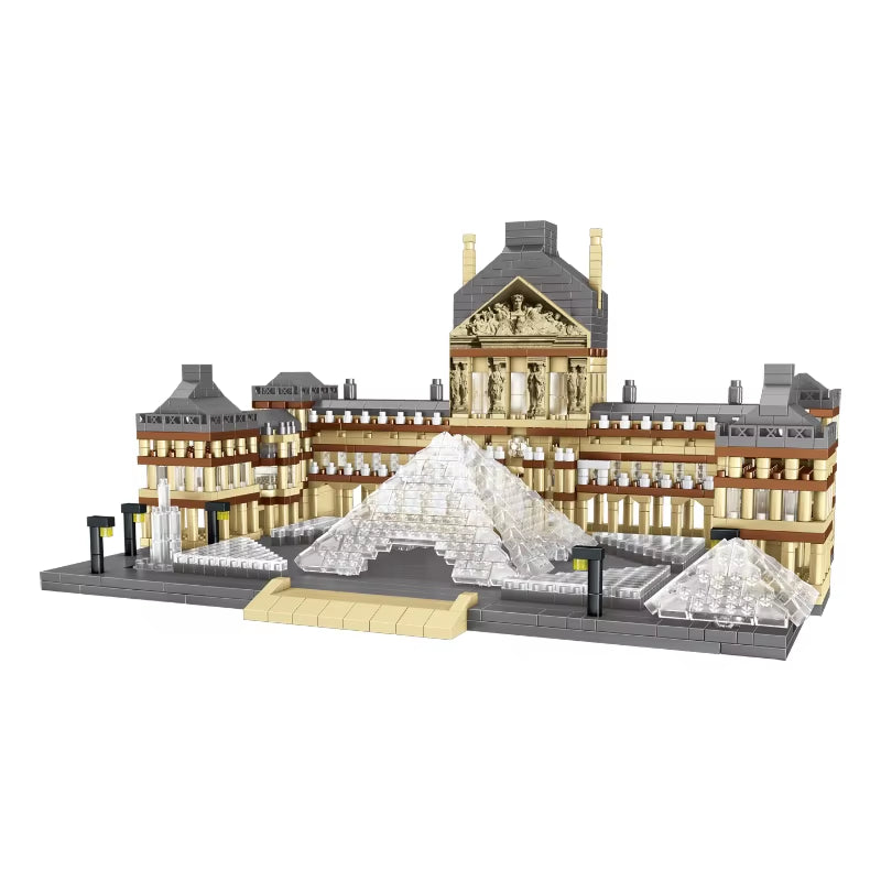 Louvre Museum Building Blocks Set - Famous Monument Mini Architecture Toy Kids 6+ Educational STEM Gift 800+ Pieces