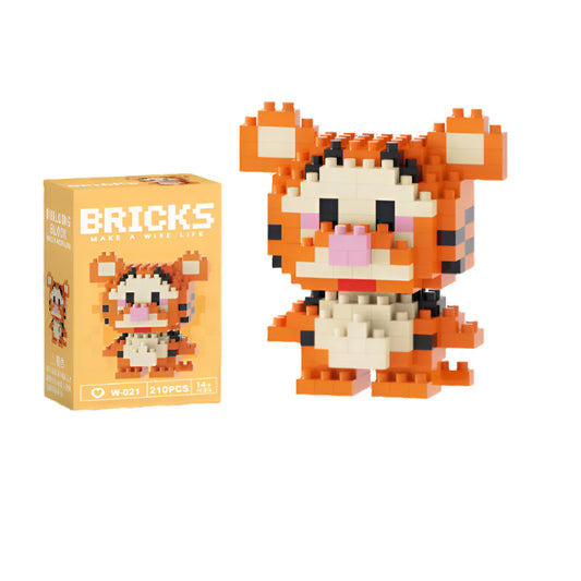 Mini Building Block Figures Collection Set - Collectible Character Construction Toys Ages 5+