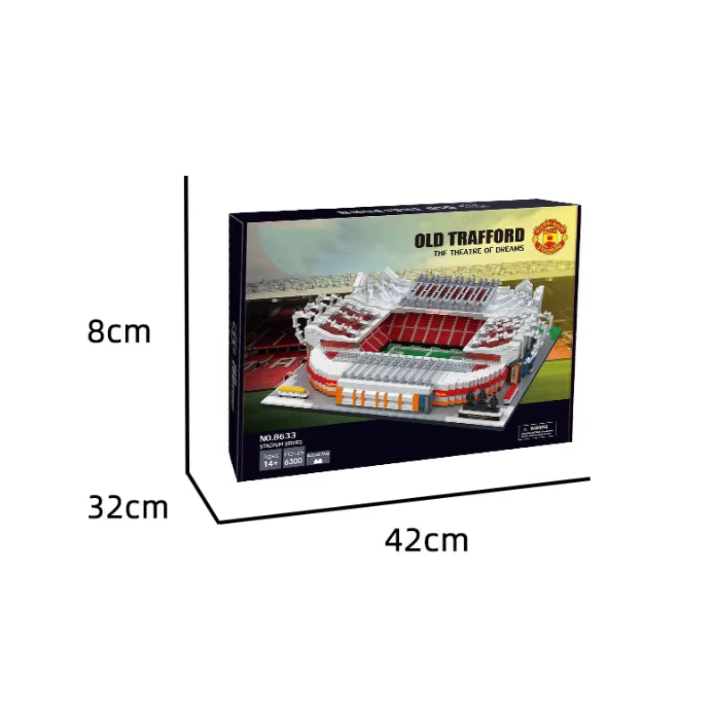 Old Trafford Stadium Building Blocks Set - 3D Soccer Field Model Kit Kids 14+  Football Stadium Construction Toy
