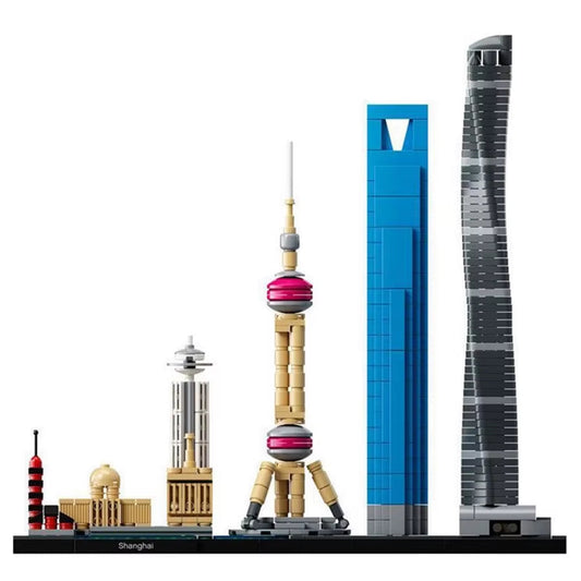 City Skyline Building Blocks Set - Urban Architecture Construction Kit Ages 14+ Desktop Display Model Creative Building Toy