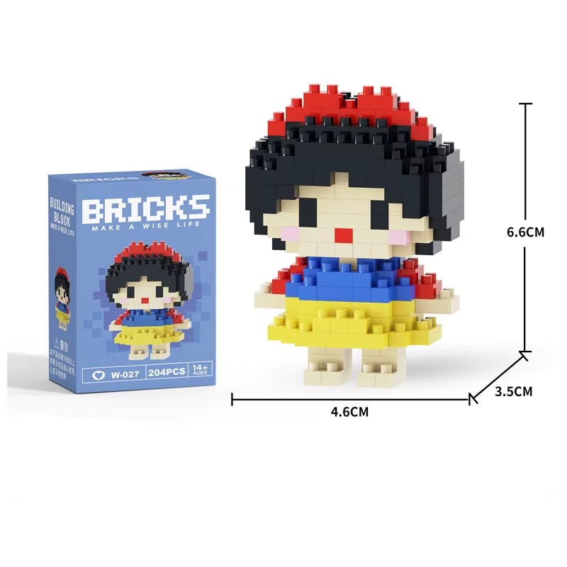 Mini Building Block Figures Collection Set - Collectible Character Construction Toys Ages 5+